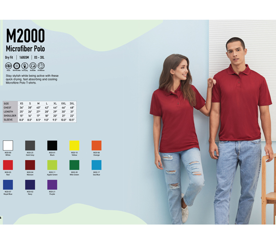 Microfiber Polo Tee Shirt (M2000)