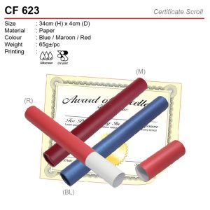 certificate scroll CF623