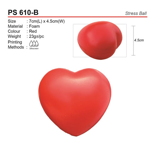 Love Shape Stress Ball (PS610-B)