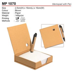 Recycle Memo Box wih Pen (MP1070)