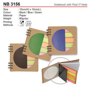 Note book with Post IT note (NB3156)