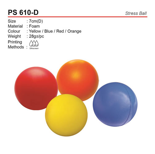 Round Shaped Stress Ball (PS610-D)