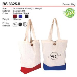 Canvas Bag with Button (BS3325-II)