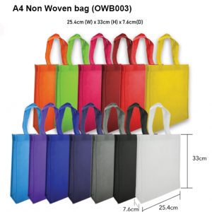 A4 size non woven bag OWB003