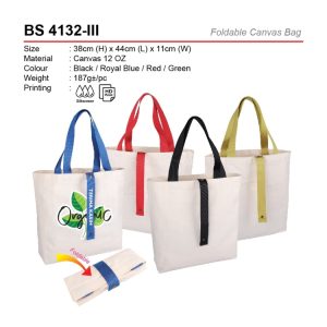 Foldable canvas bag BS4132-III