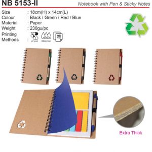 Eco Notebook with Pen & sticky notes(NB5153-II)