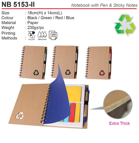 Eco Notebook with Pen & sticky notes(NB5153-II)