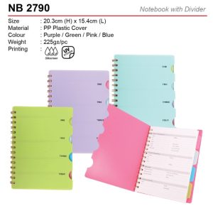 Notebook with divider (NB2790)