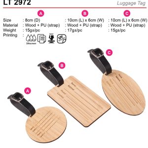 Wooden Luggage tag (LT2972)