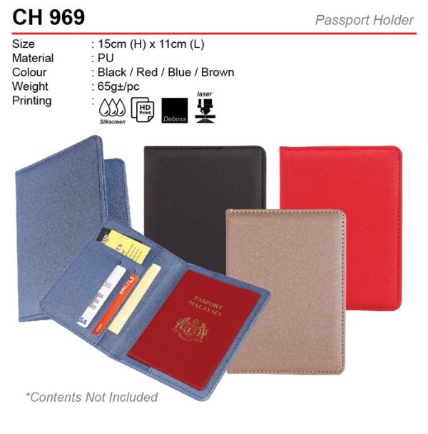 PU Passport Holder (CH969)