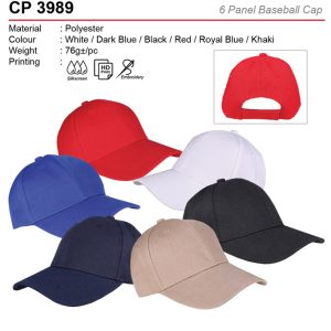 6 Panel Polyester Cap (CP3989)