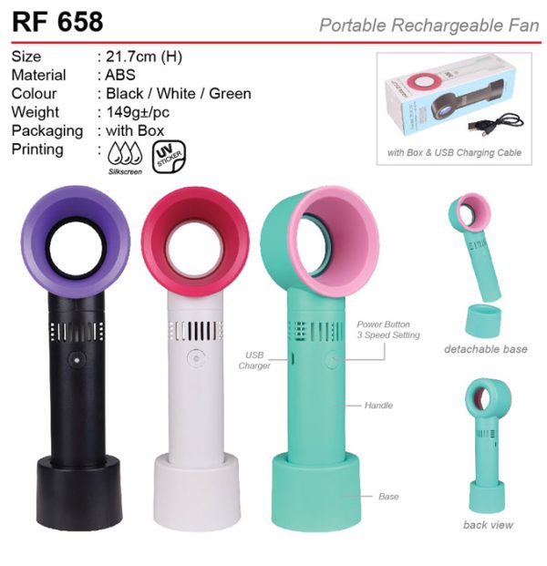 Bladeless Rechargeable Fan (RF658)