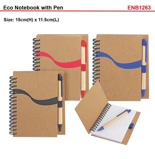 eco notebook with pen ENB1263