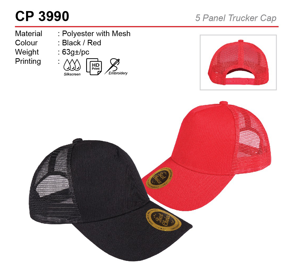 5-panel-trucker-cap-cp3990 5 Panel Trucker Cap (CP3990)