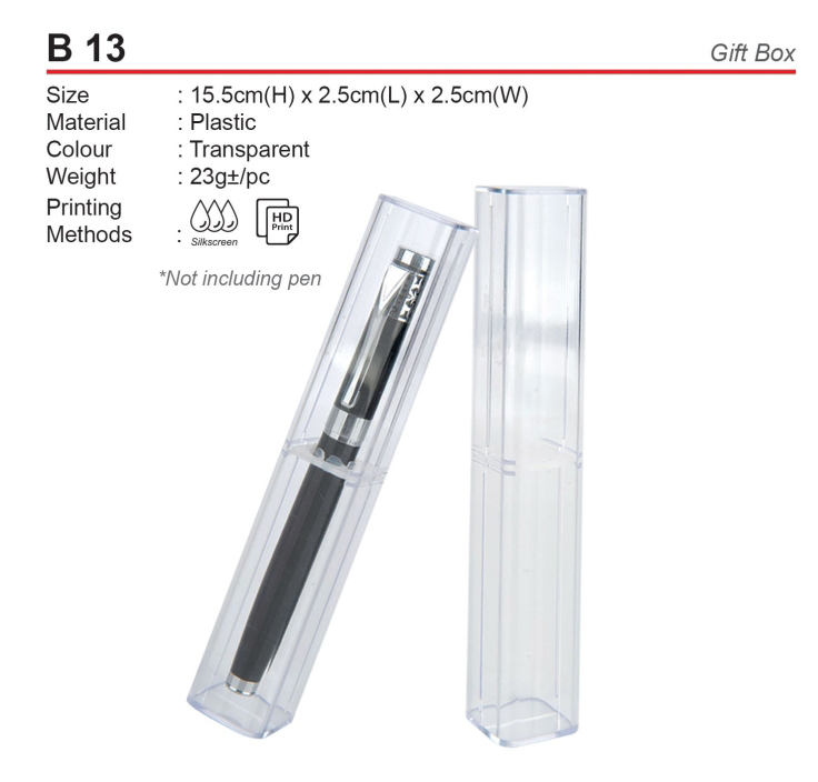 Transparent-pen-box-B13 transparent pen box B13
